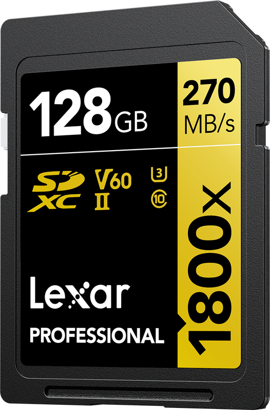 LEXAR Pro 1800x SDXC U3 (V60)  UHS-II R270/W180 128GB