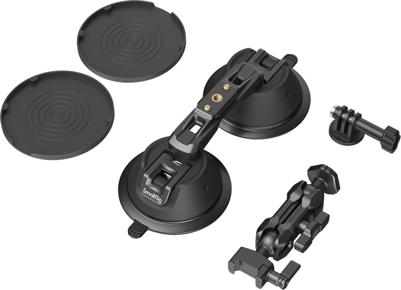 SMALLRIG 3566 Suction Cup Portable Dual with Camera Mou