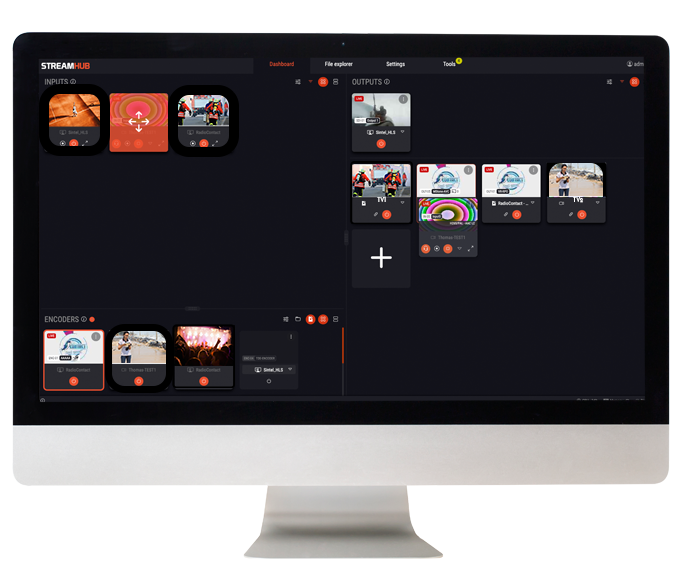 Aviwest StreamHub Lite - SDI o utput (x1), up to 8 transmitt