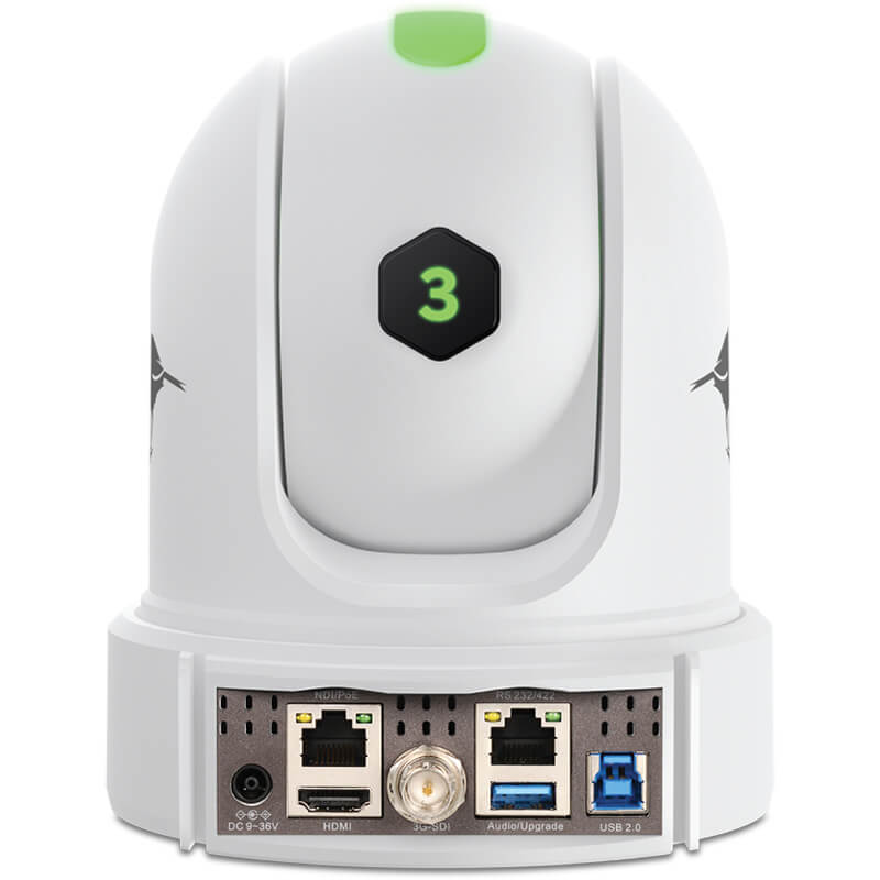 BirdDog P110 - White. 1080P PTZ Camera With 10X Zoom, OLED