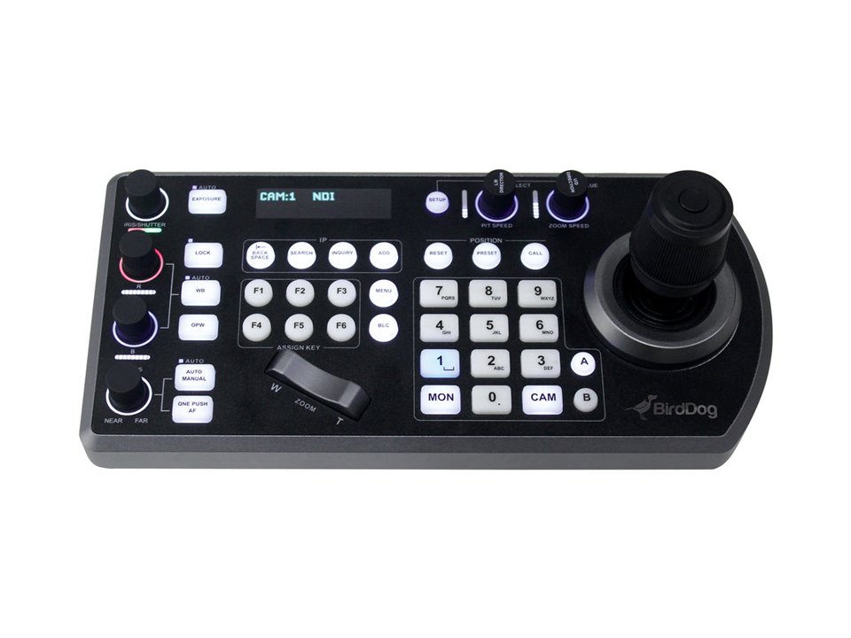 BirdDog PTZ Keyboard NDI, VISCA, RS-232/422