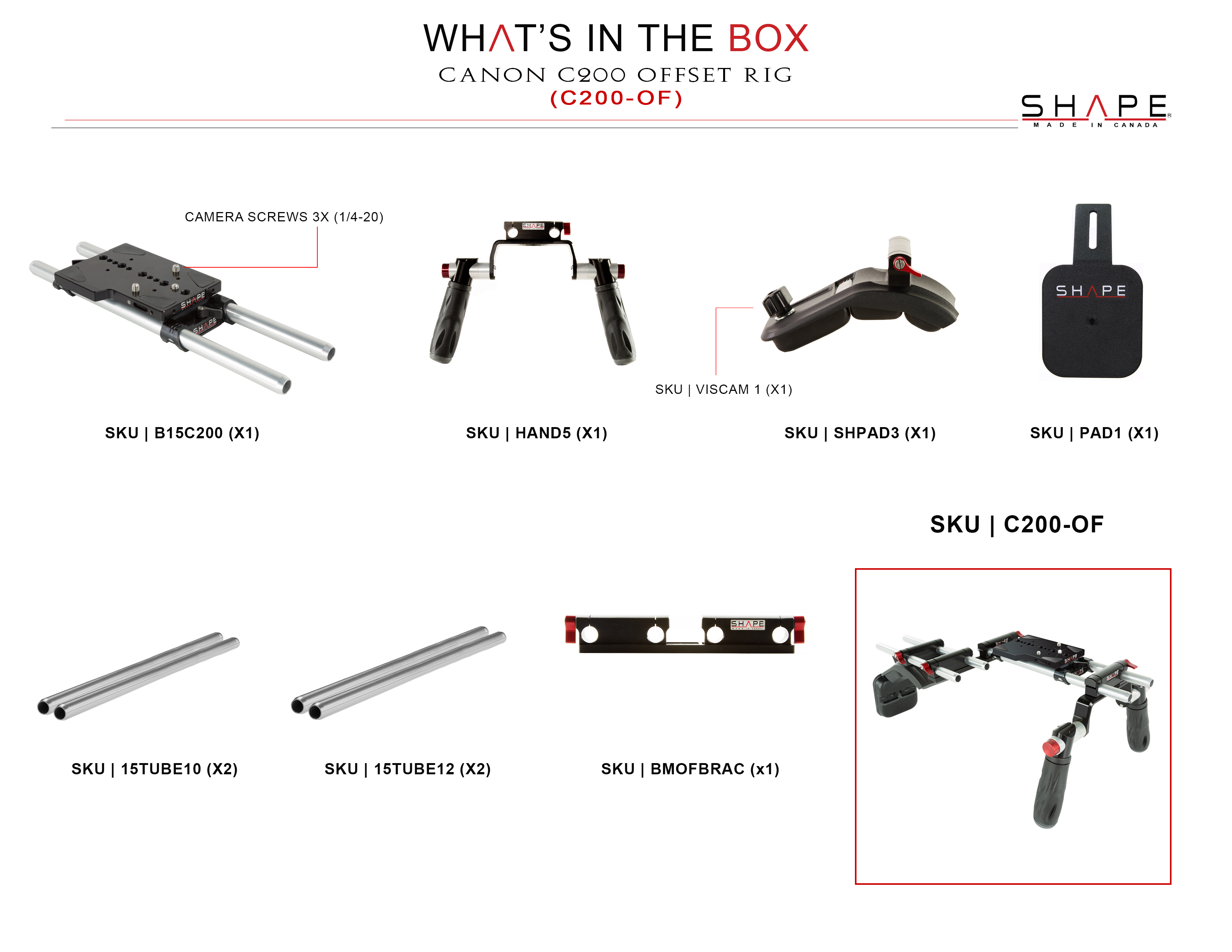 Shape CANON C200 OFFSET SHOUDLER MOUNT
