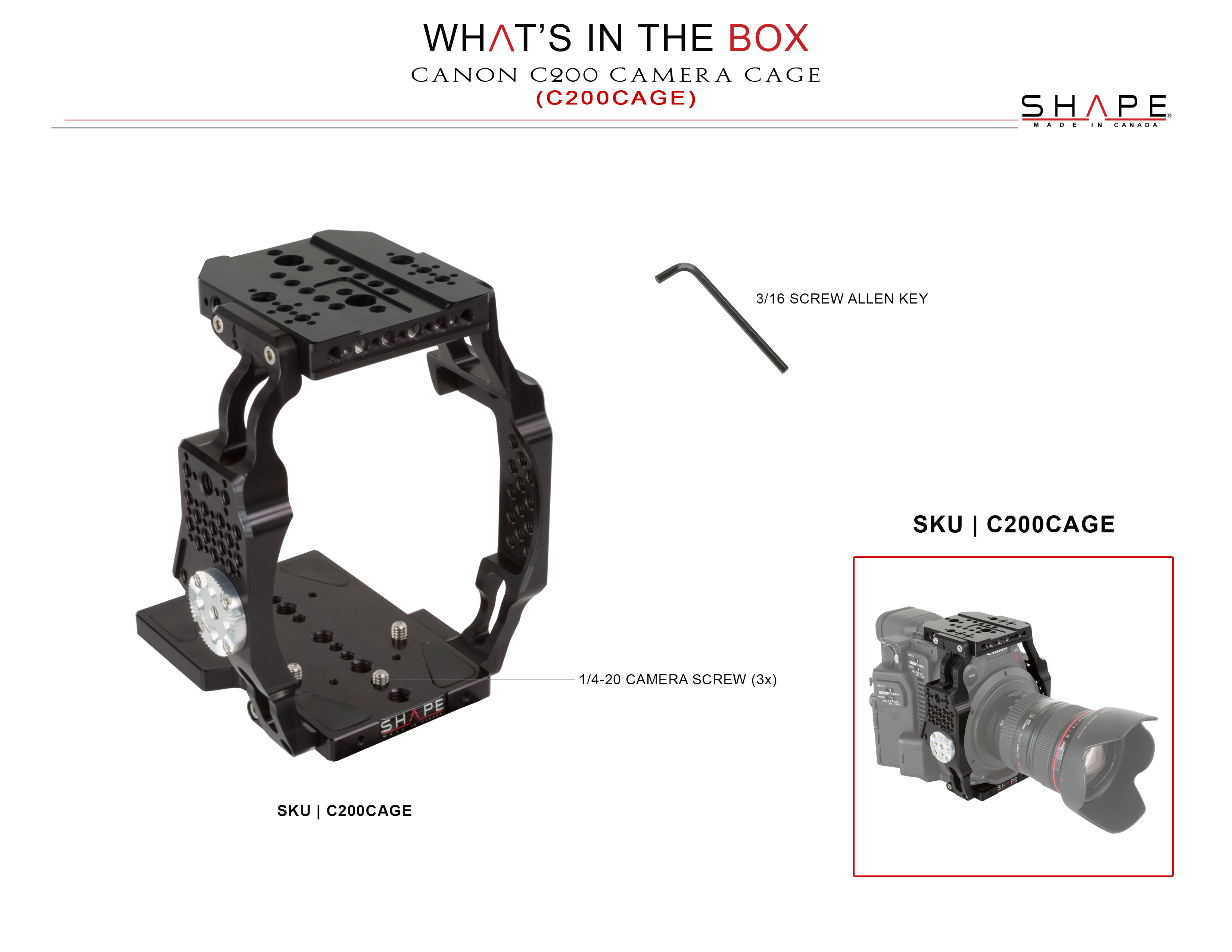 Shape CANON C200 CAGE