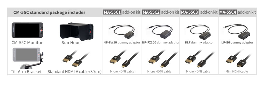 Swit 5.5 tuuman FHD 4K HDMI kameramonitori