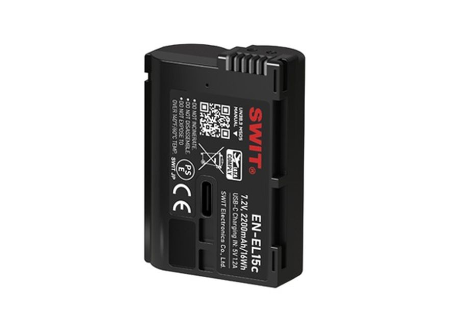 SWIT EN-EL15c | USB-C EN-EL15c longer run-time batt w/indic