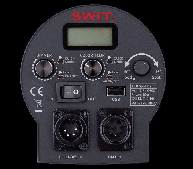 Swit 60W LED Spotlight 25000lux