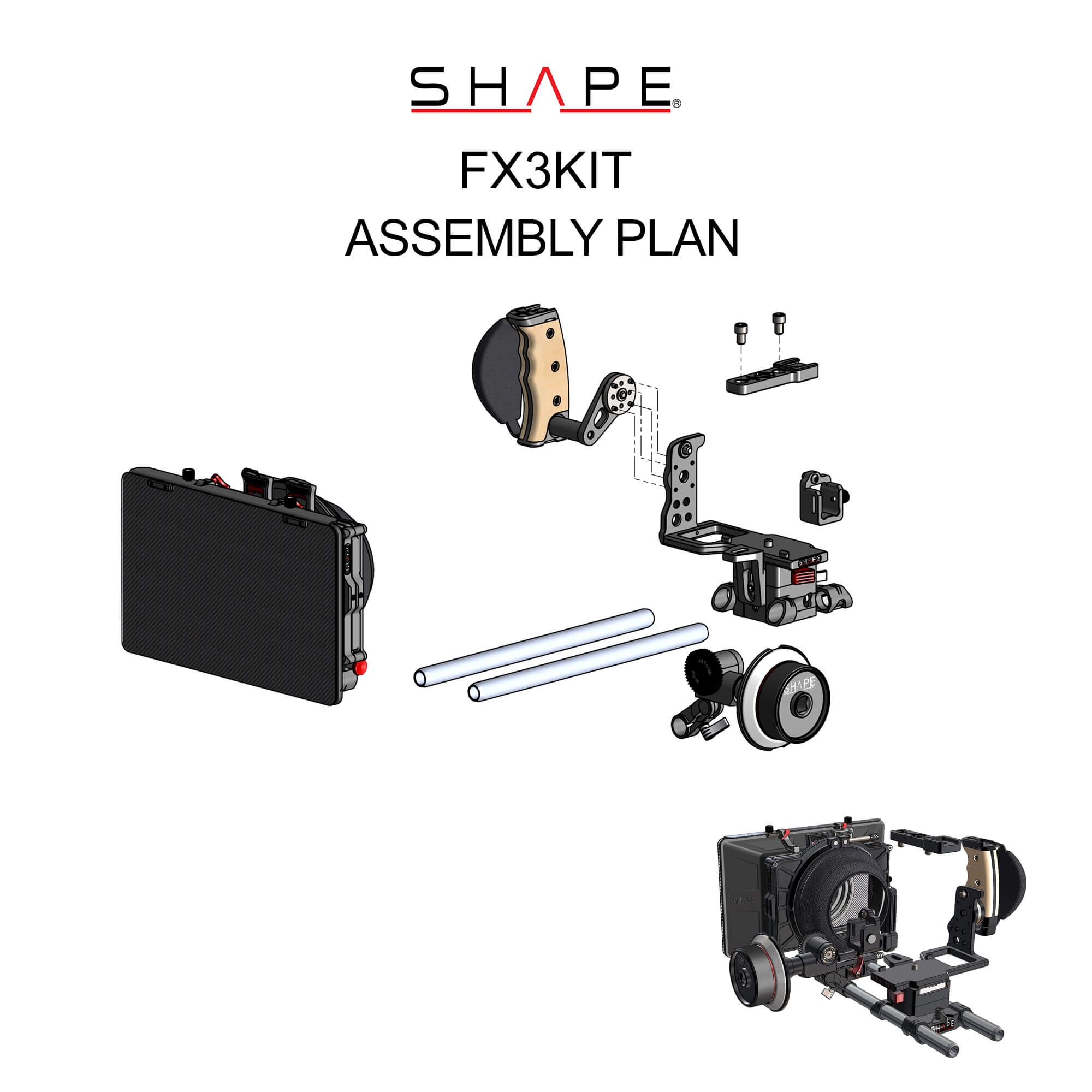 Shape FX3 Kit Matte Box Follow Focus