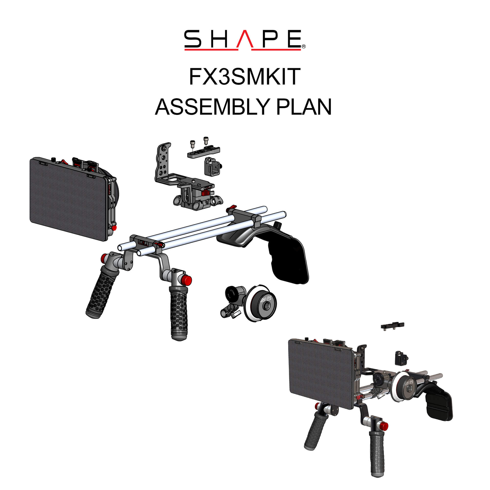 Shape FX3 Shoulder Mount Matte Box Follow Focus