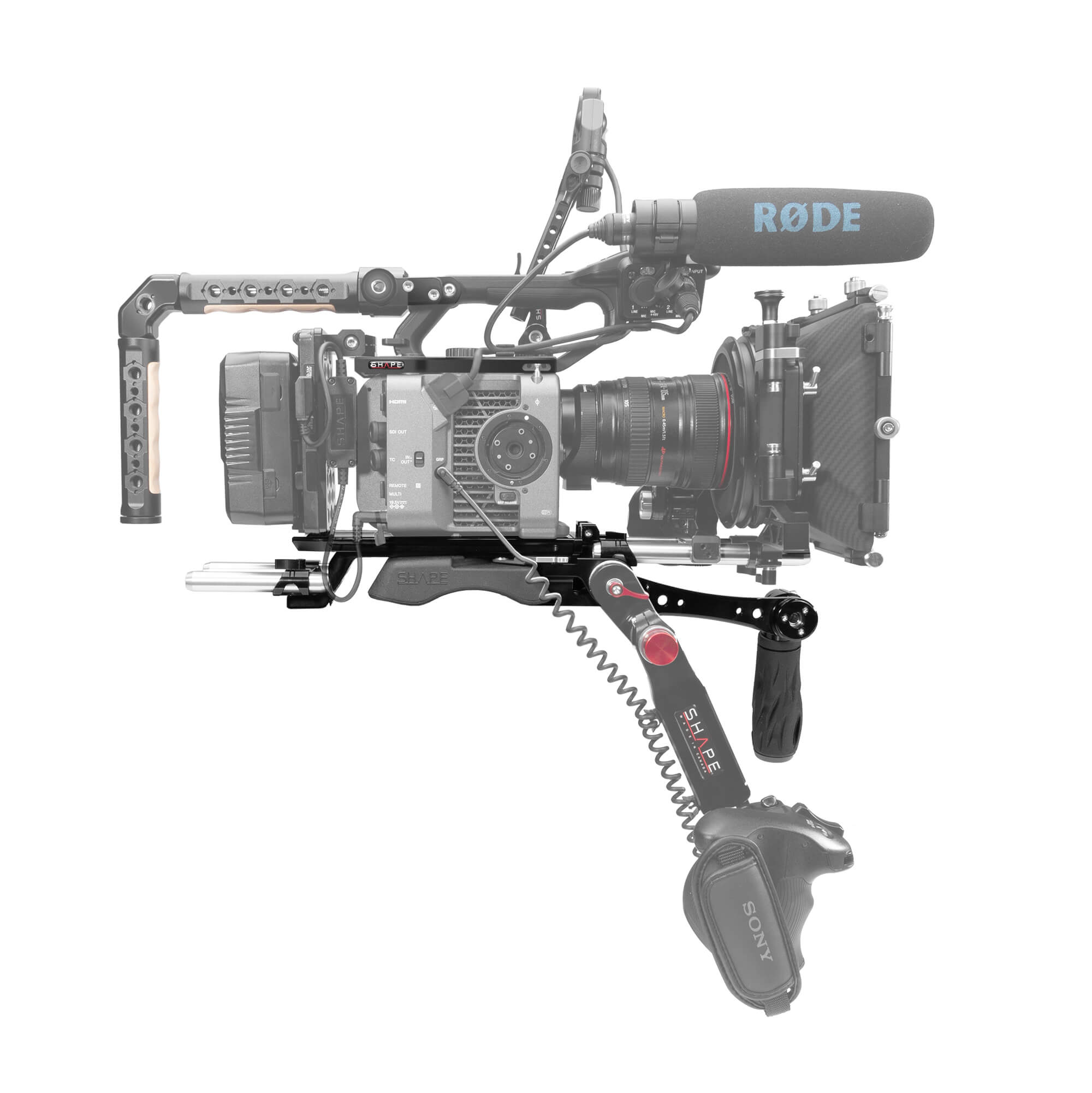 Shape Sony FX6 baseplate and top plate with handle