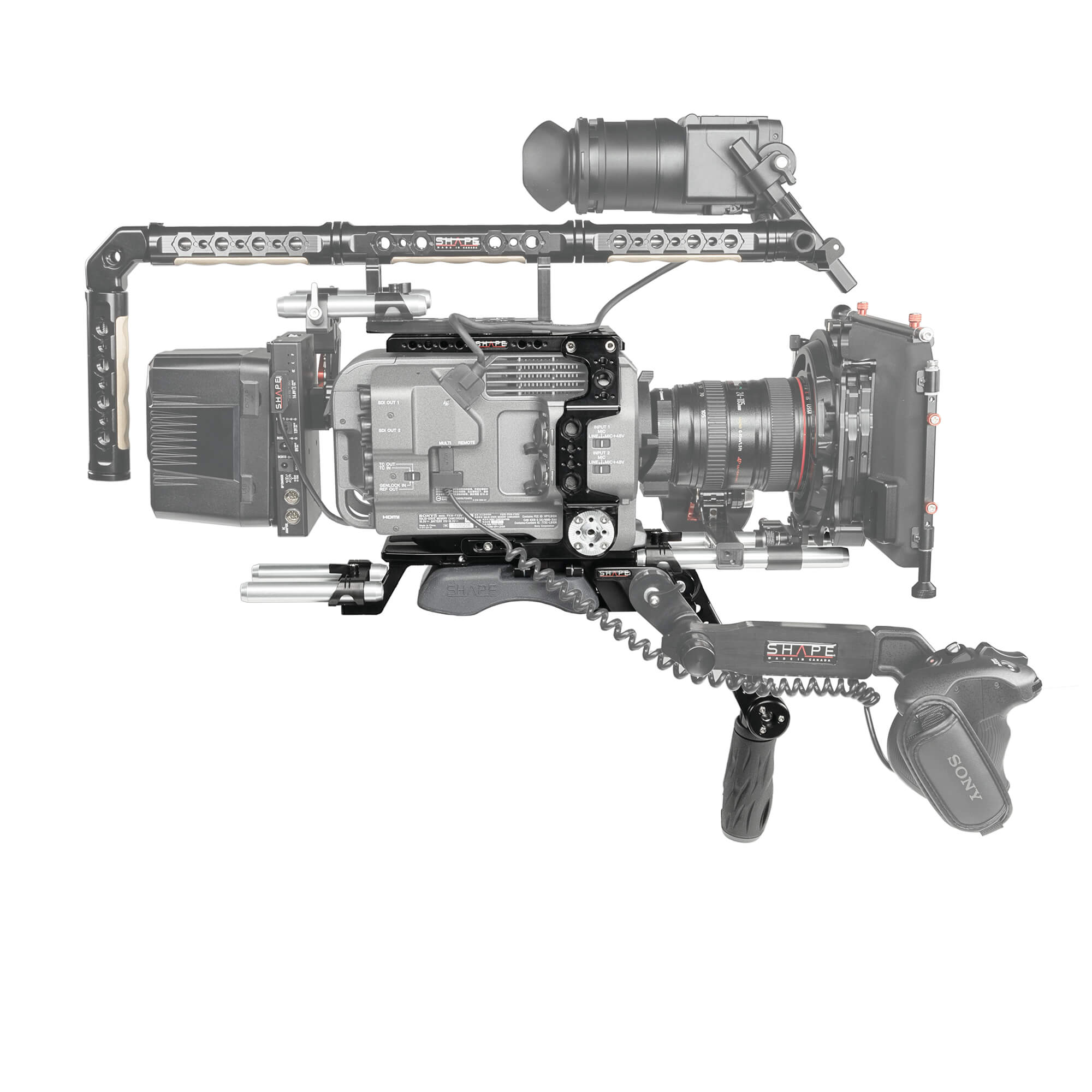 Shape Sony FX9 Cage with QR Baseplate with LH