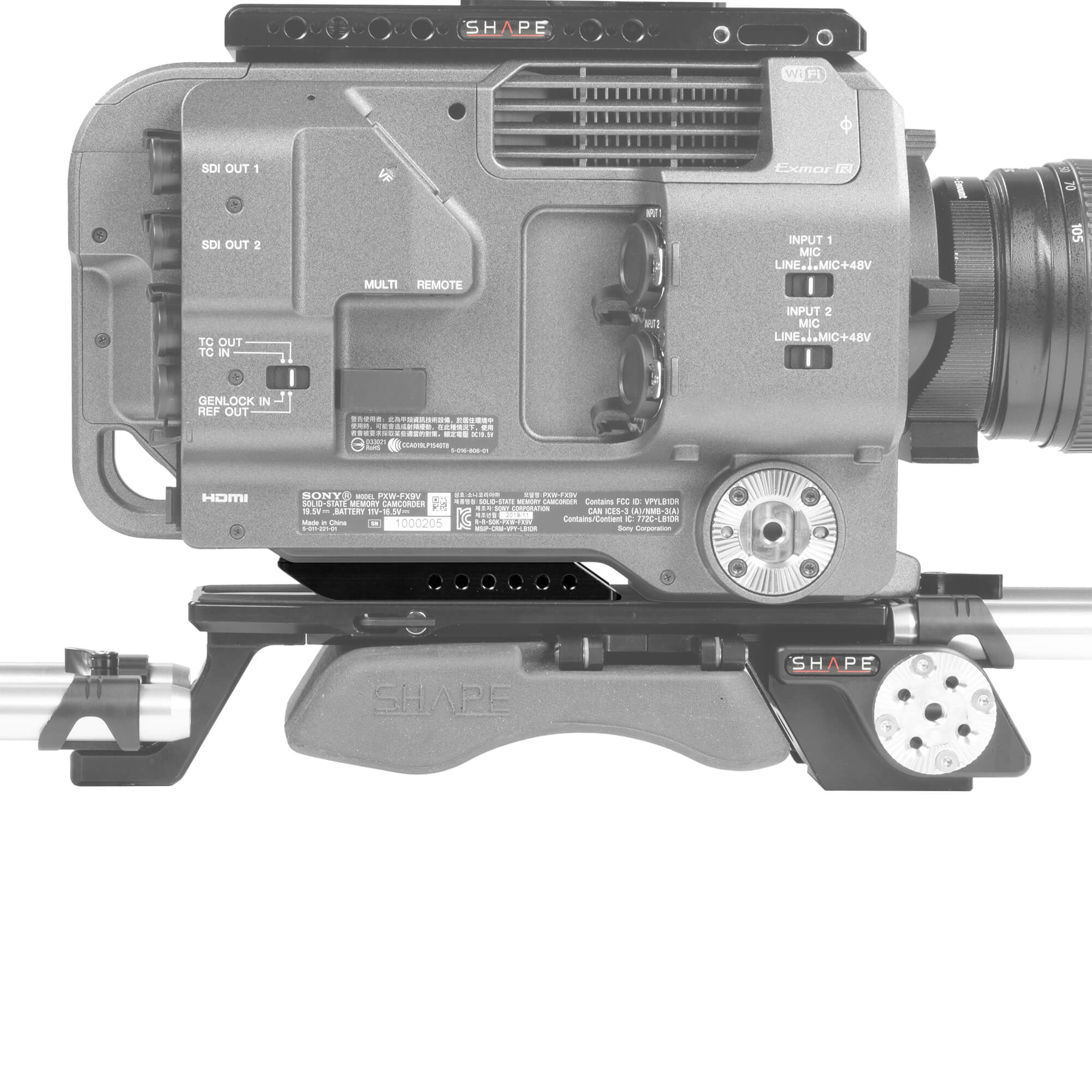 Shape Sony FX9 Rear Insert Plate