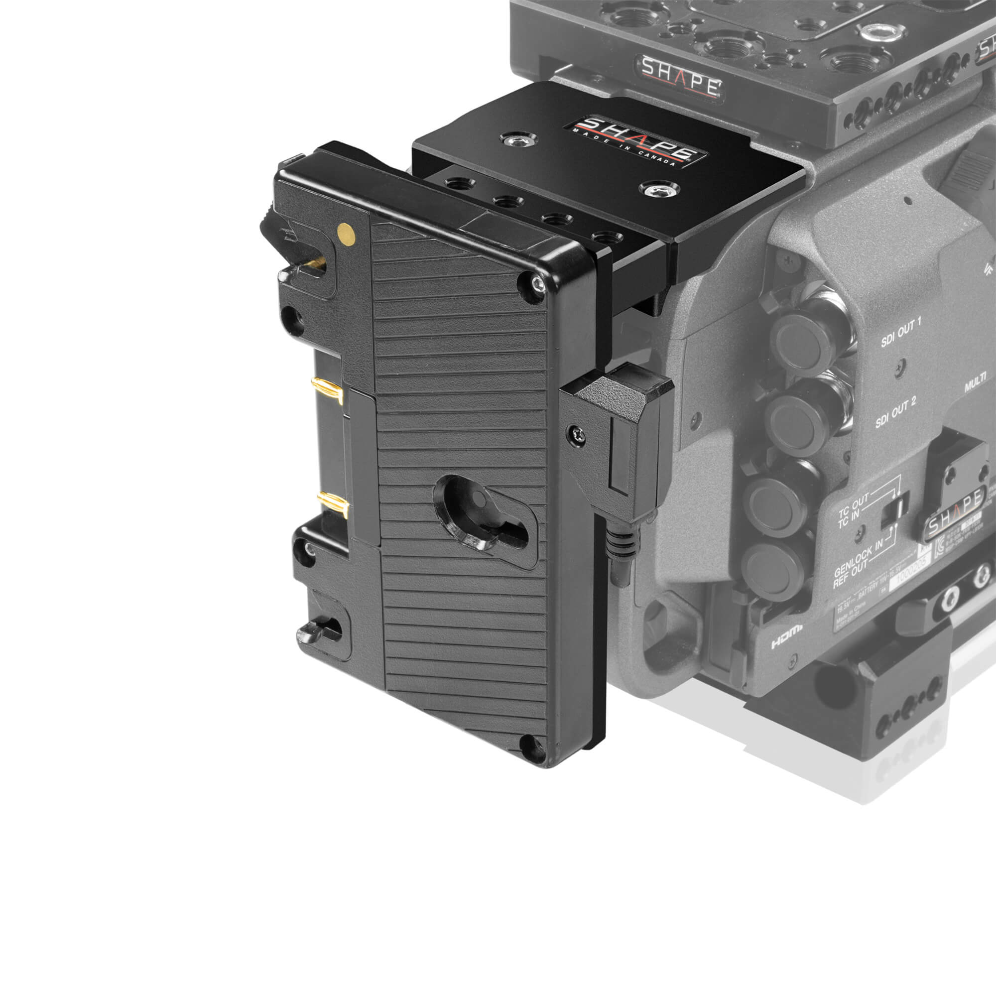 Shape Gold-Mount pivoting battery plate PXW-FX9