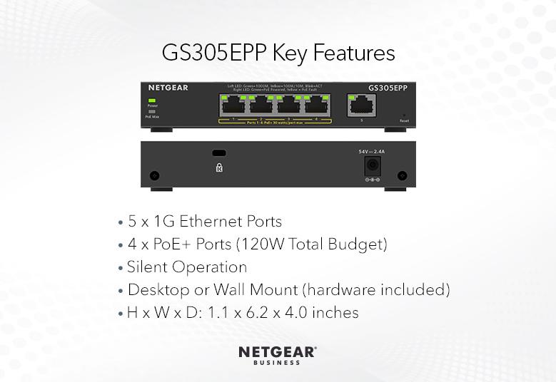 NETGEAR Plus Kytkin GS305EPP