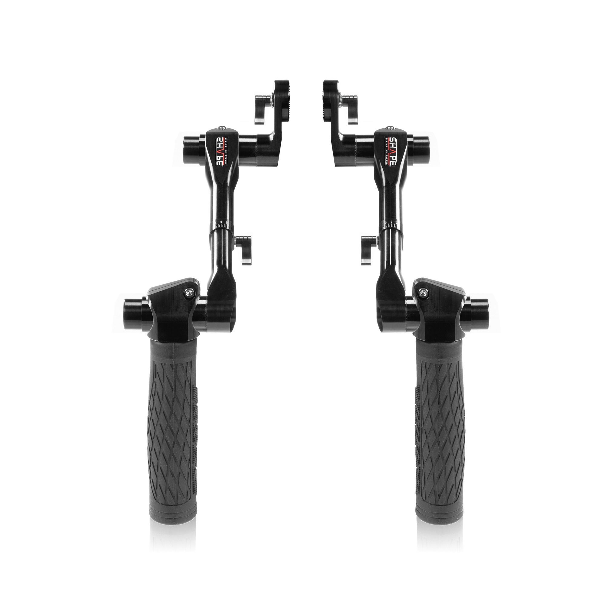 Shape TELESCOPIC HANDLE ROSETTE BLACK (PAIR)
