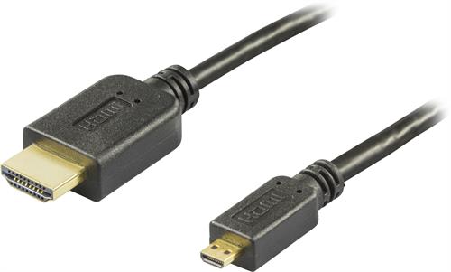 HDMI-kaapeli, HDMI-kaapeli, HDMI uros - HDMI micro uros, 1m