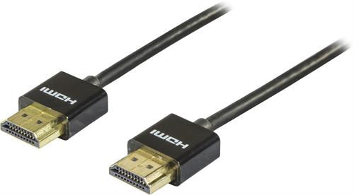 HDMI-kaapeli, HDMI-kaapeli, HDMI uros - HDMI uros, ohut 2m