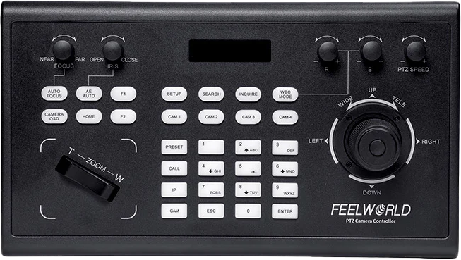 FEELWORLD KBC10 PTZ Camera Controller with Joystick and Keyb