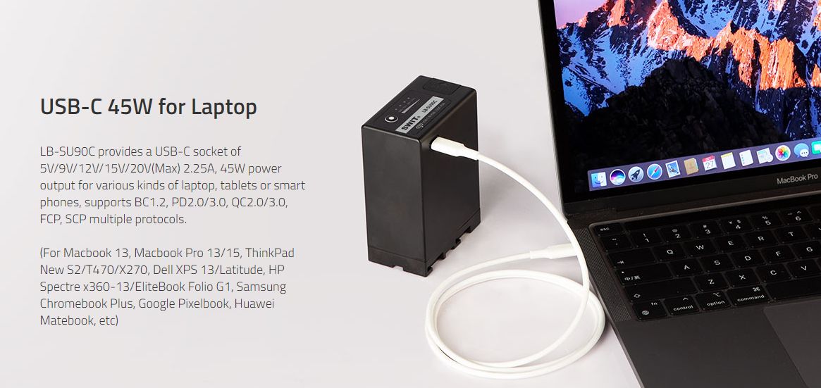 Swit LB-SU90  EX-akku Li-ion U-mount 90W USB-C, D-tap