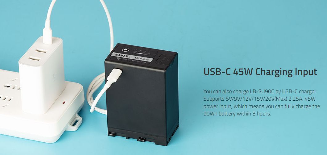 Swit LB-SU90  EX-akku Li-ion U-mount 90W USB-C, D-tap