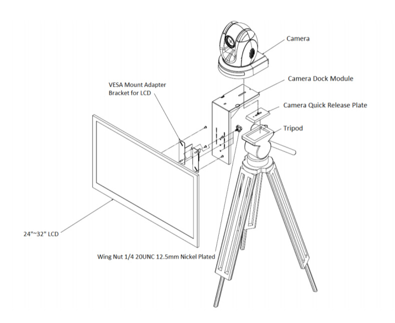 Datavideo LBK-2 Jalustakiinnike monitorille