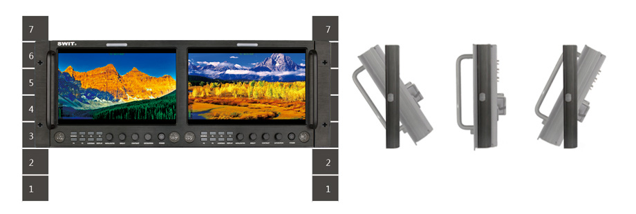 Swit 9 tuuman LCD Rack-mount monitori