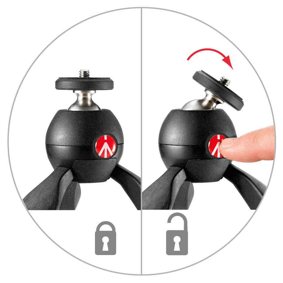 MANFROTTO Pöytäjalusta Pixi MTPIXI-B Black