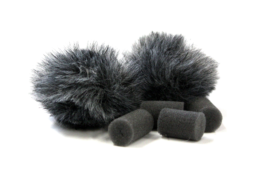Rycote Grey Lavalier Windjammer - pair, 