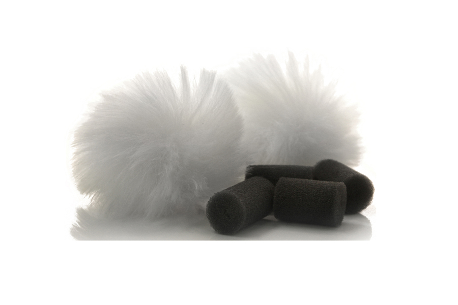 Rycote White Lavalier Windjammer - pair, 