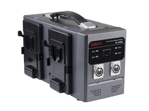 Swit 4 akun V-mount 3 A pikalaturi