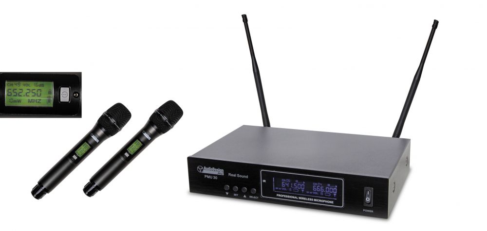 AudioDesign PRO PMU-312 kaksi langatonta mikrofonia