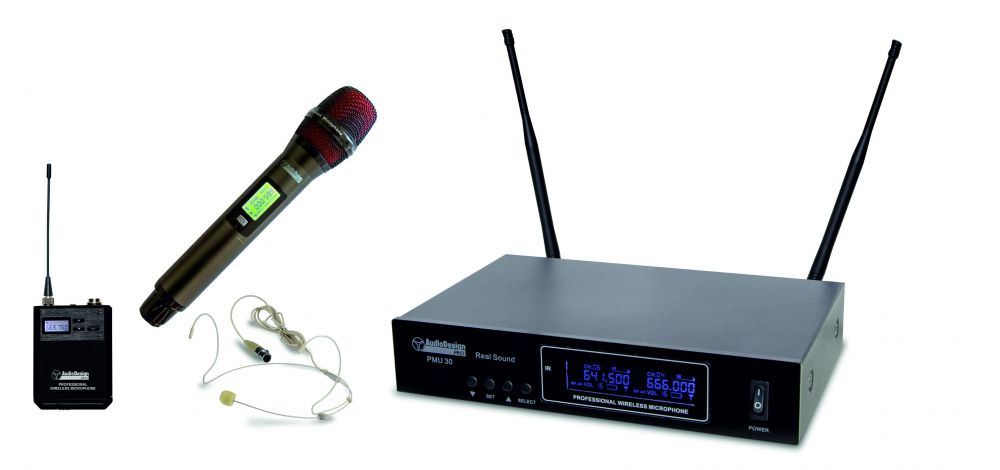 AudioDesign PRO PMU-312HBH langaton ammattitason headset ja 