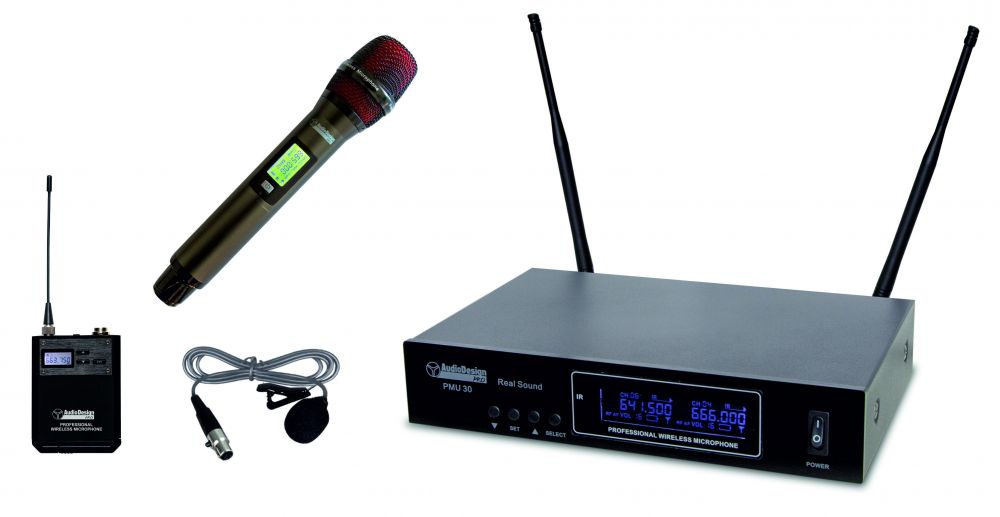 AudioDesign PRO PMU-312HBL langaton ammattitason lavalier ja