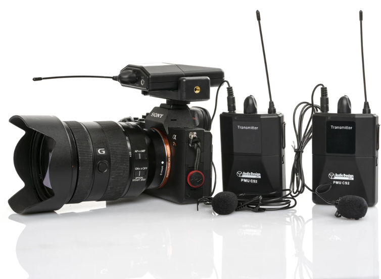 AudioDesign PRO PMU CS2 kahden langattoman kameramikrofonin 