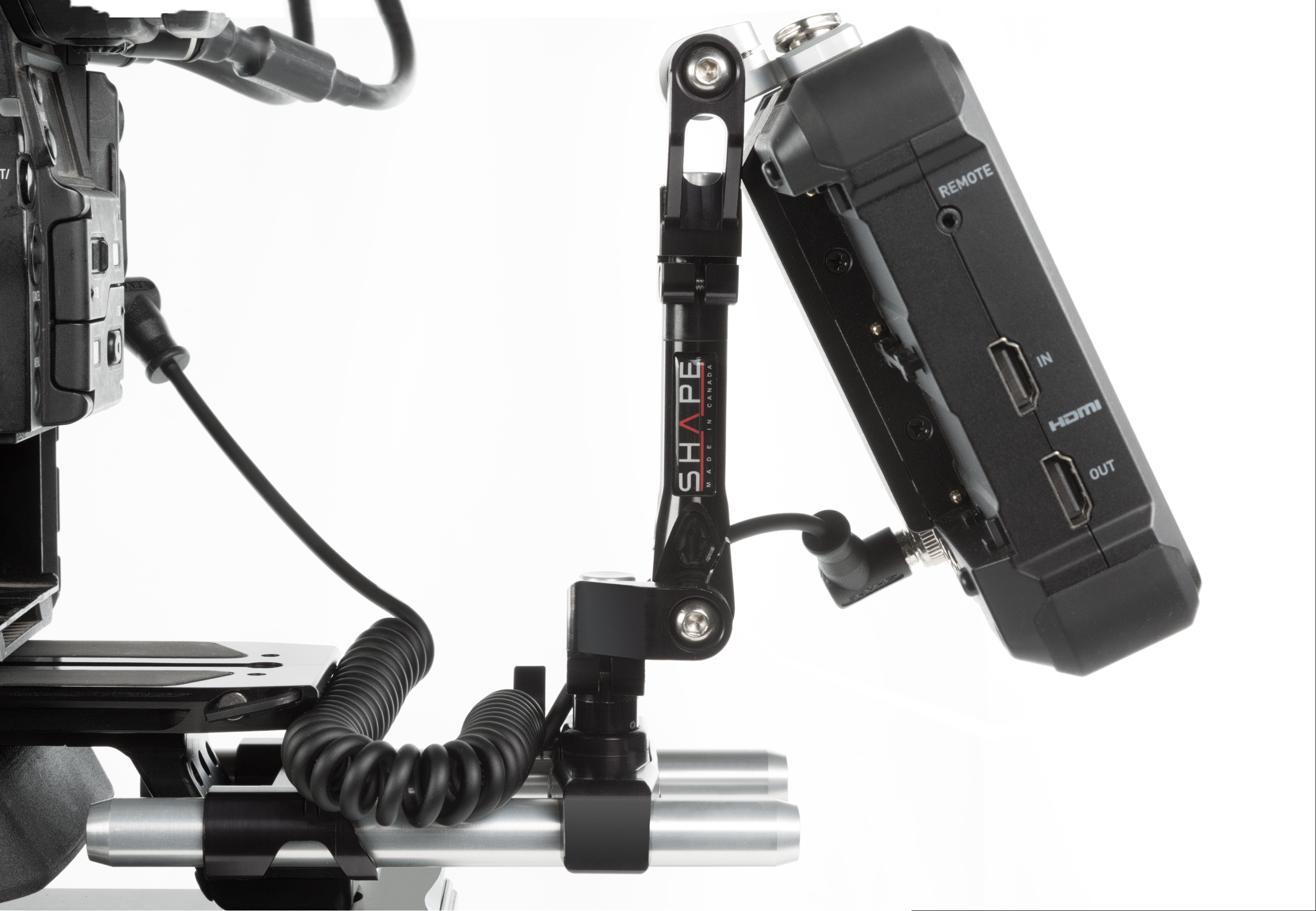 Shape 4 AXIS PUSH BUTTON ARM 15MM ROD BLOC