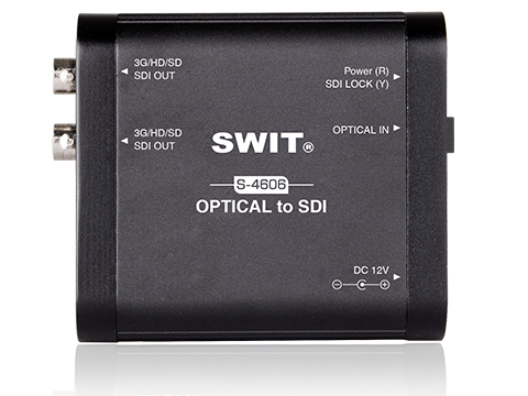 Swit S-4606 3G-SDI valokuitu vastaanotin