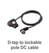 Swit D-tap to lukittava pole DC kaapeli