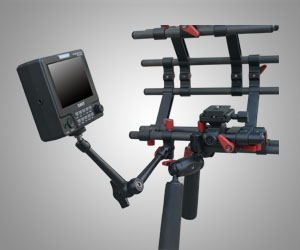 Swit S-7370 with 15mm rod fitadapter