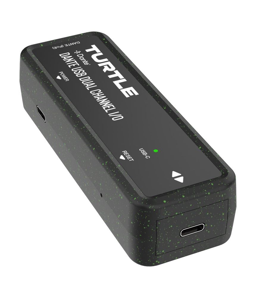 Turtle AV Dante Dual-Channel USB-C I/O Adapter