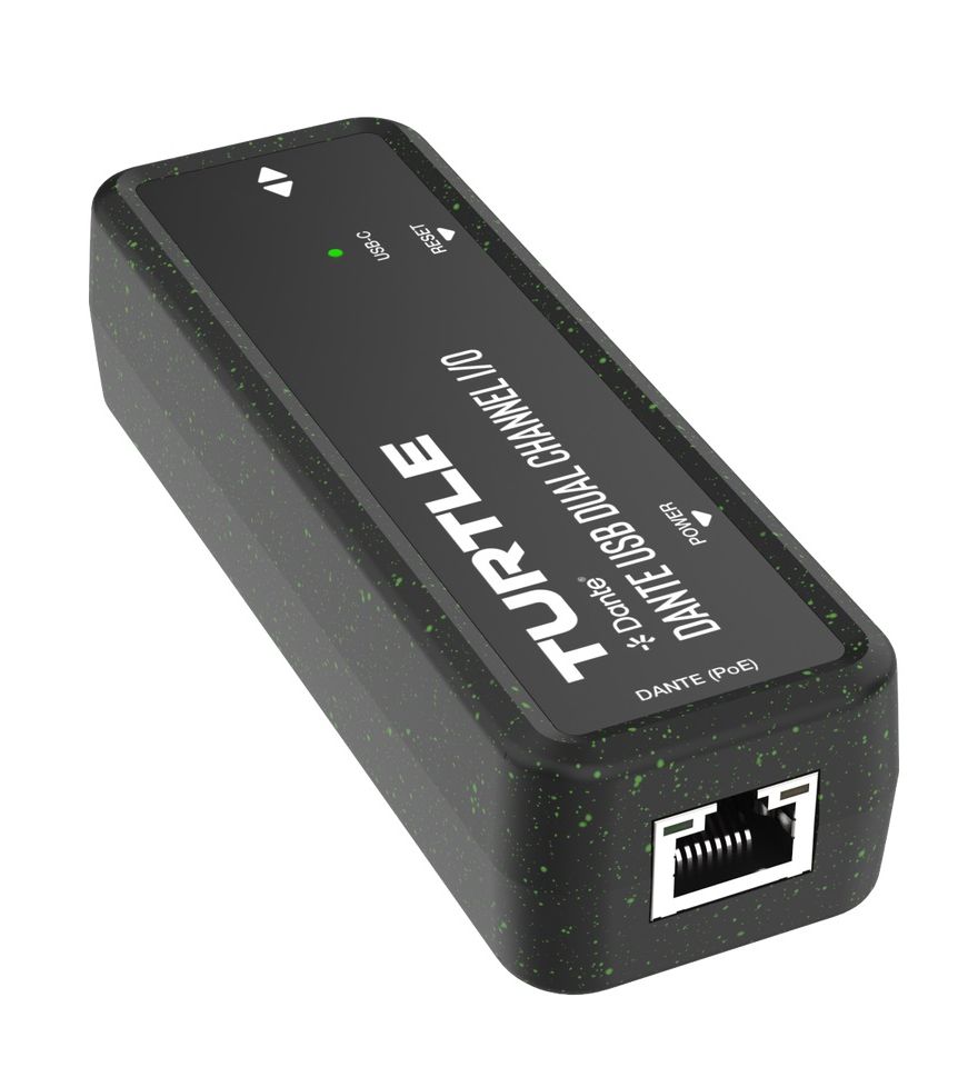 Turtle AV Dante Dual-Channel USB-C I/O Adapter