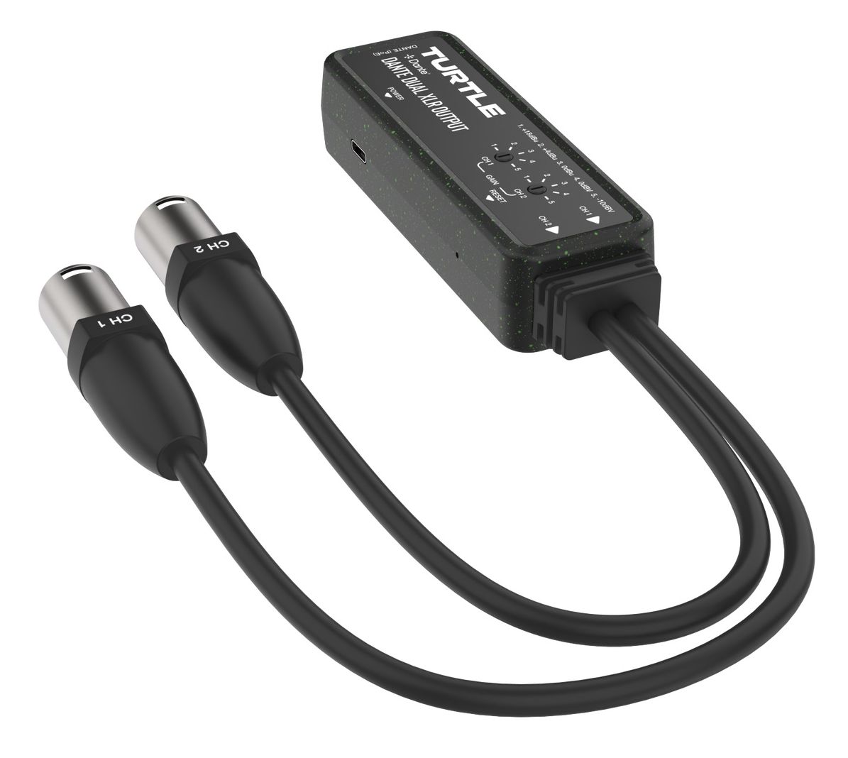 Turtle AV Dante Dual XLR Output Adapter
