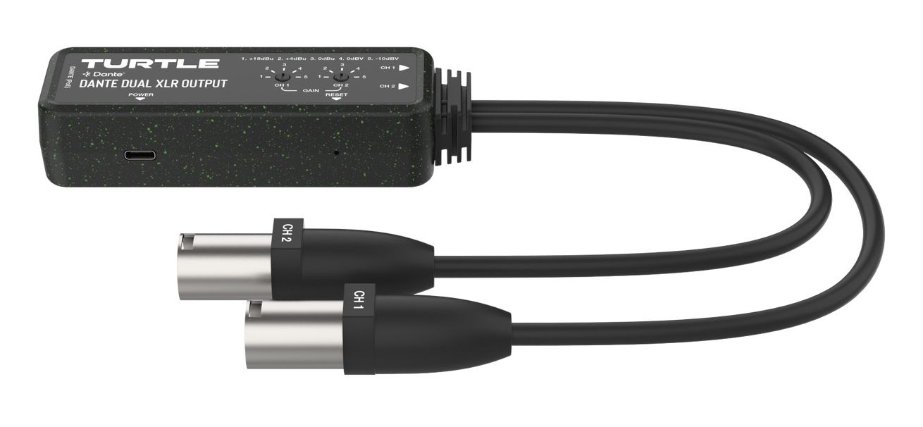 Turtle AV Dante Dual XLR Output Adapter