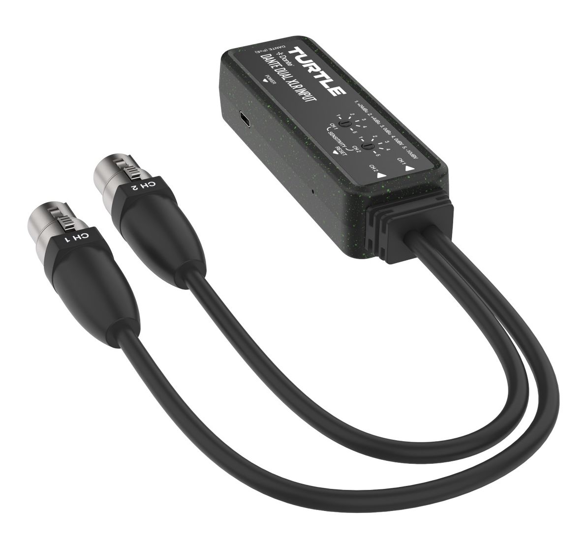 Turtle AV Dante Dual XLR Input Adapter