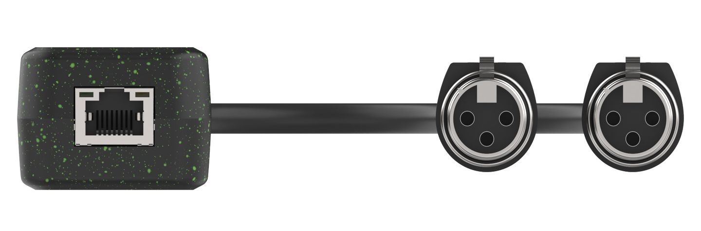 Turtle AV Dante Dual XLR Input Adapter