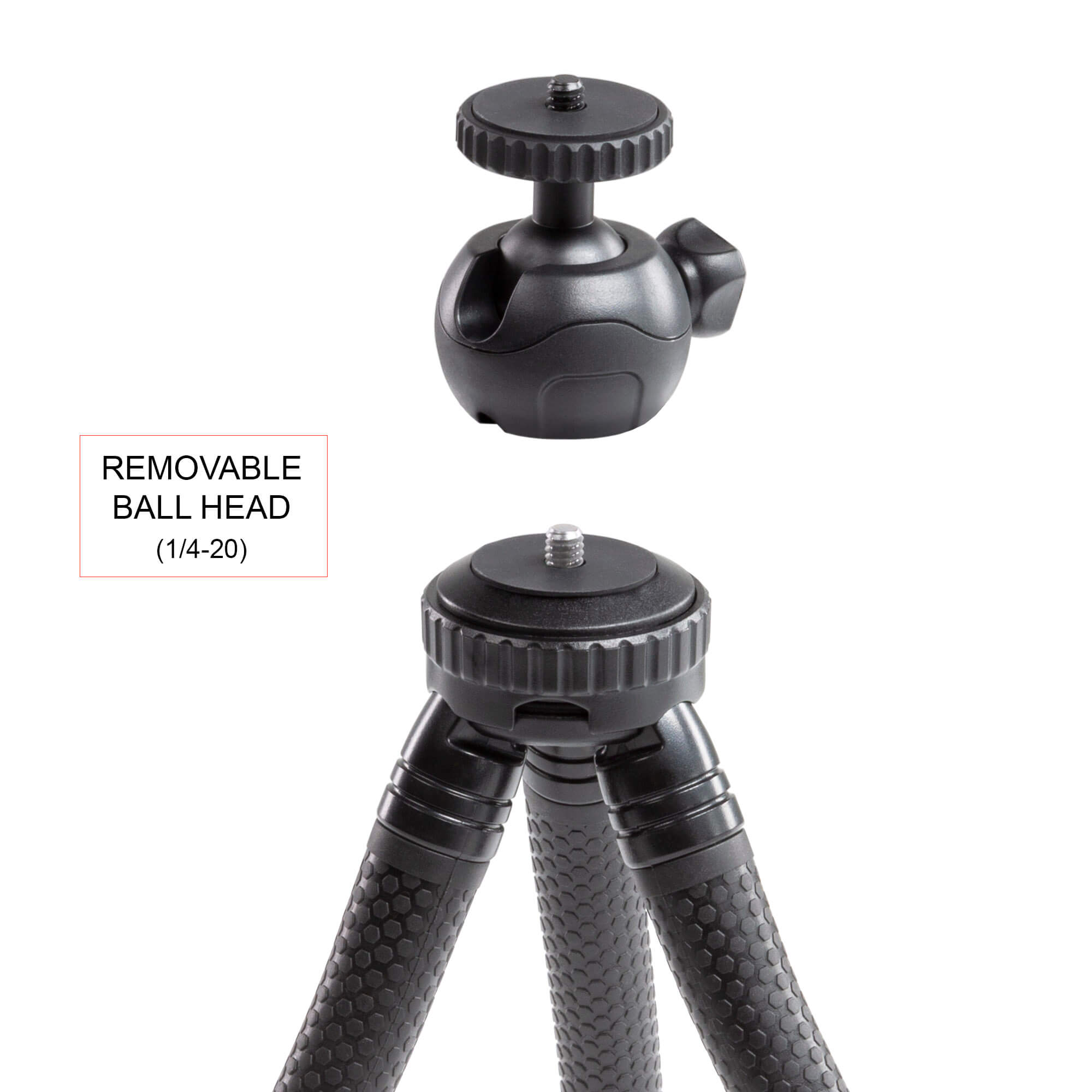 Shape TRIPOD WITH FLEXIBLE GRIP AND BALL HEAD WITH