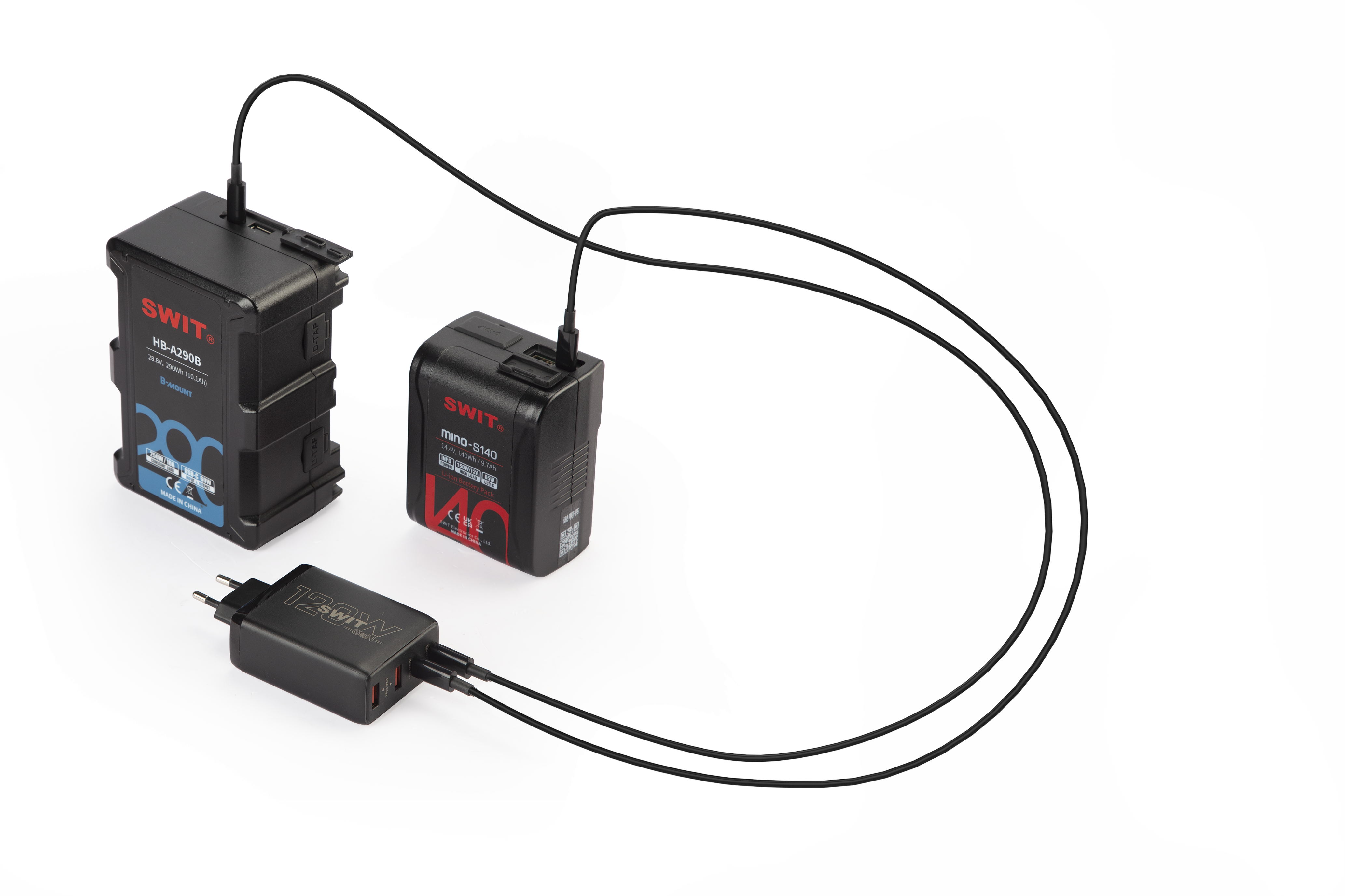 Swit 120W USB-C/A GaN teholaturi USB-C akuille