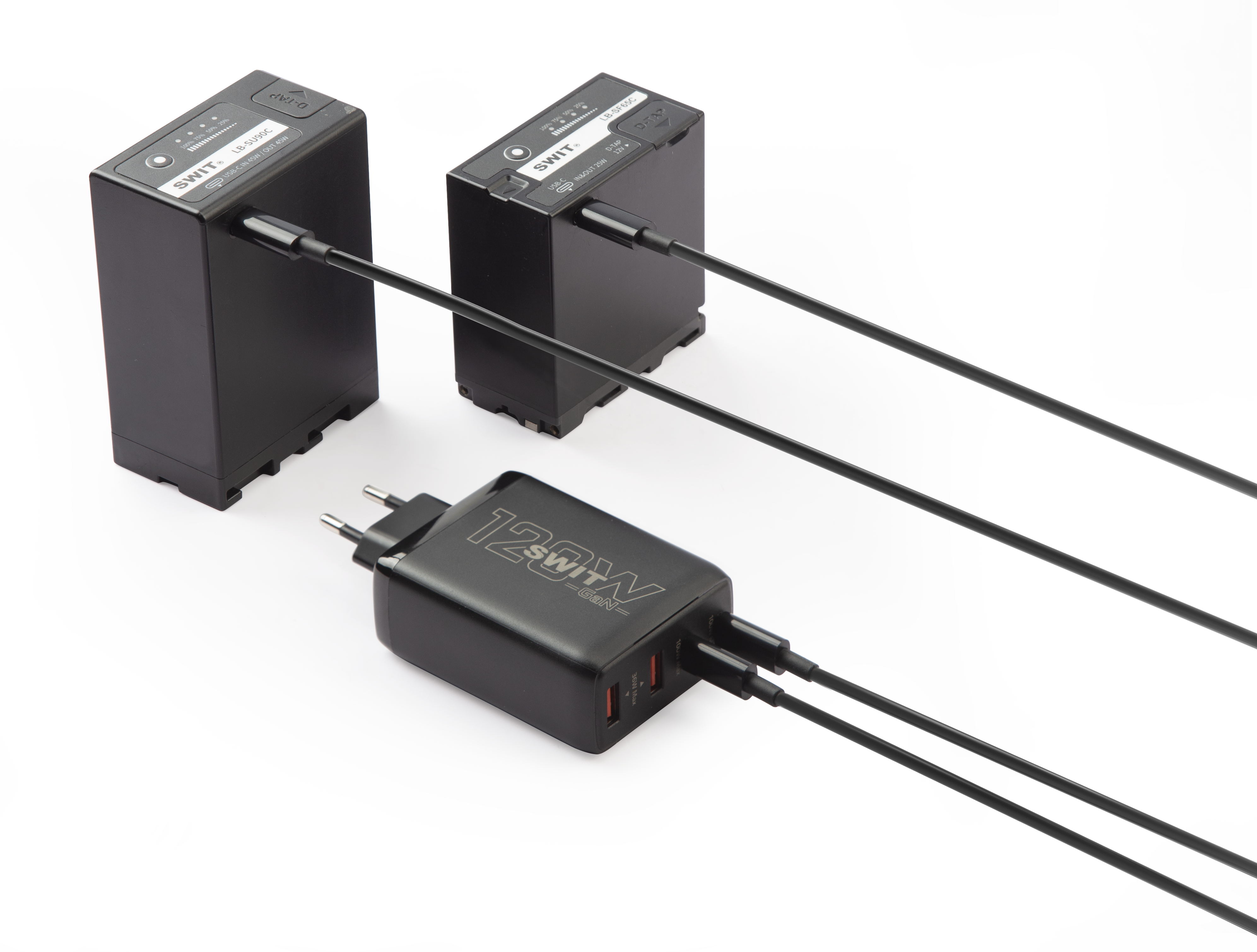Swit 120W USB-C/A GaN teholaturi USB-C akuille