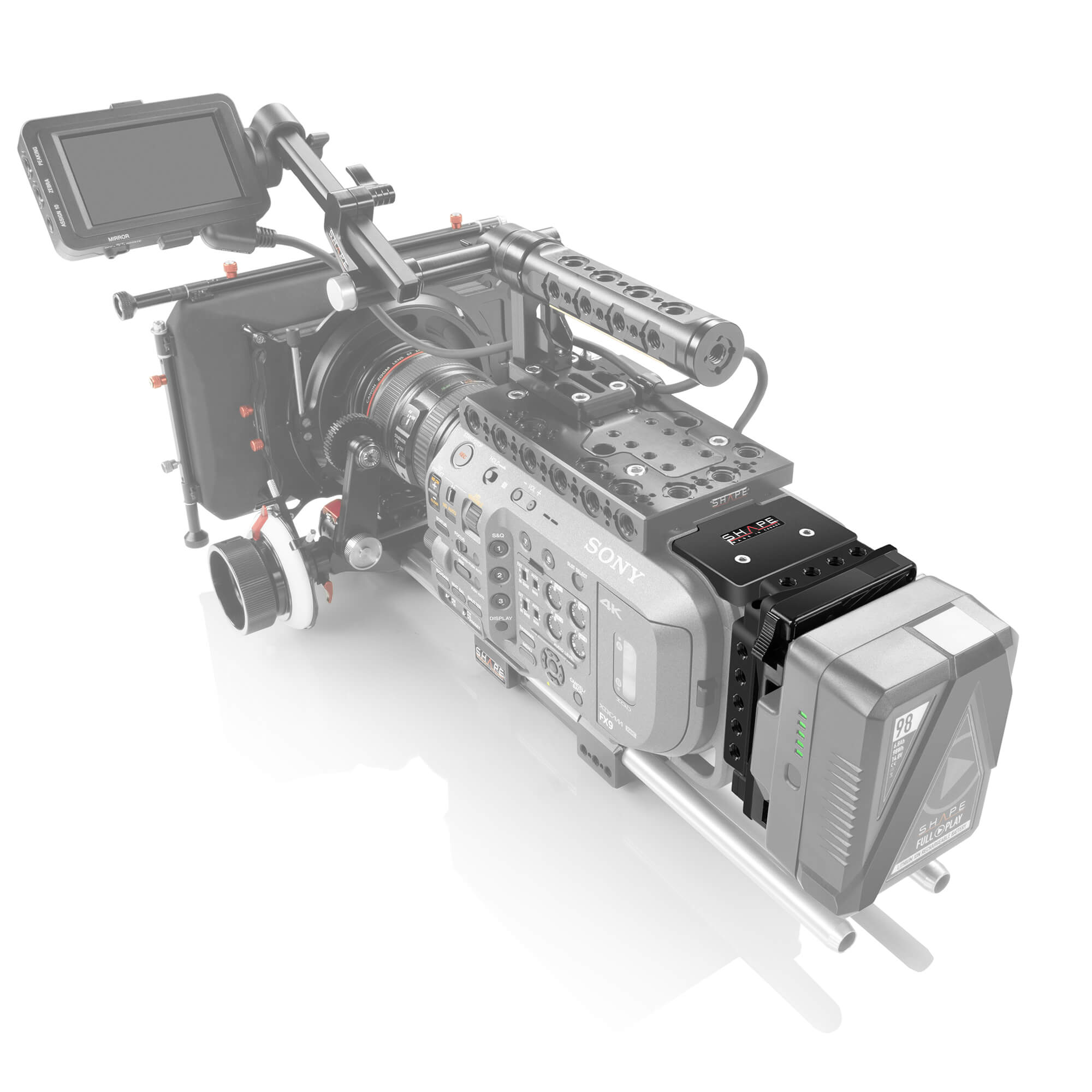 Shape V-Mount pivoting battery plate for PXW-FX9