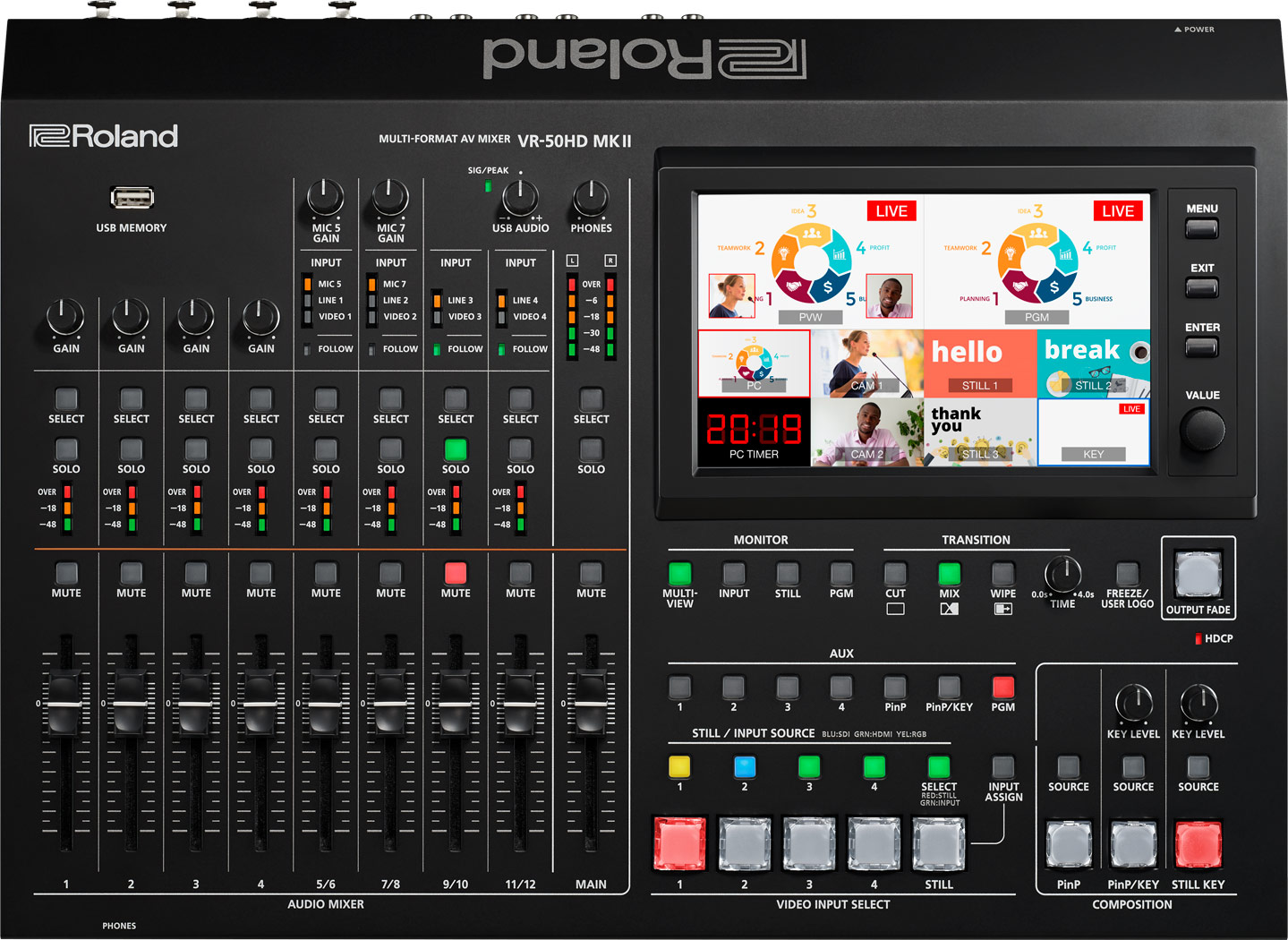 Roland VR-50HD MK II Multi-Format AV Mixer