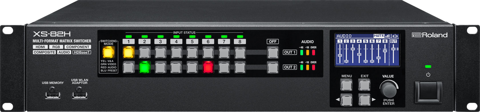 Roland XS-82H Multi-Format-Mixer 8 Inputs to 2 Out