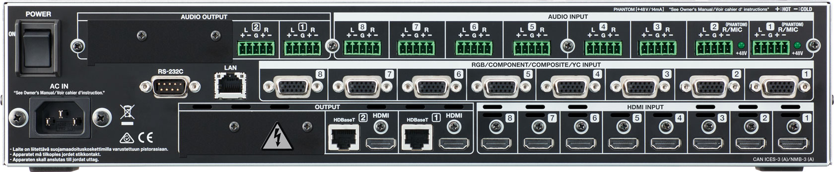 Roland XS-82H Multi-Format-Mixer 8 Inputs to 2 Out